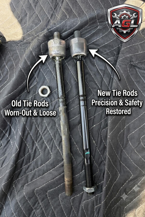 Replaced worn-out inner tie rods with brand-new, high-precision components to restore smooth handling and total steering control. 🚗💨Untitled Replaced worn-out inner tie rods with brand-new, high-precision components to restore smooth handling and total steering control. 🚗💨Untitled